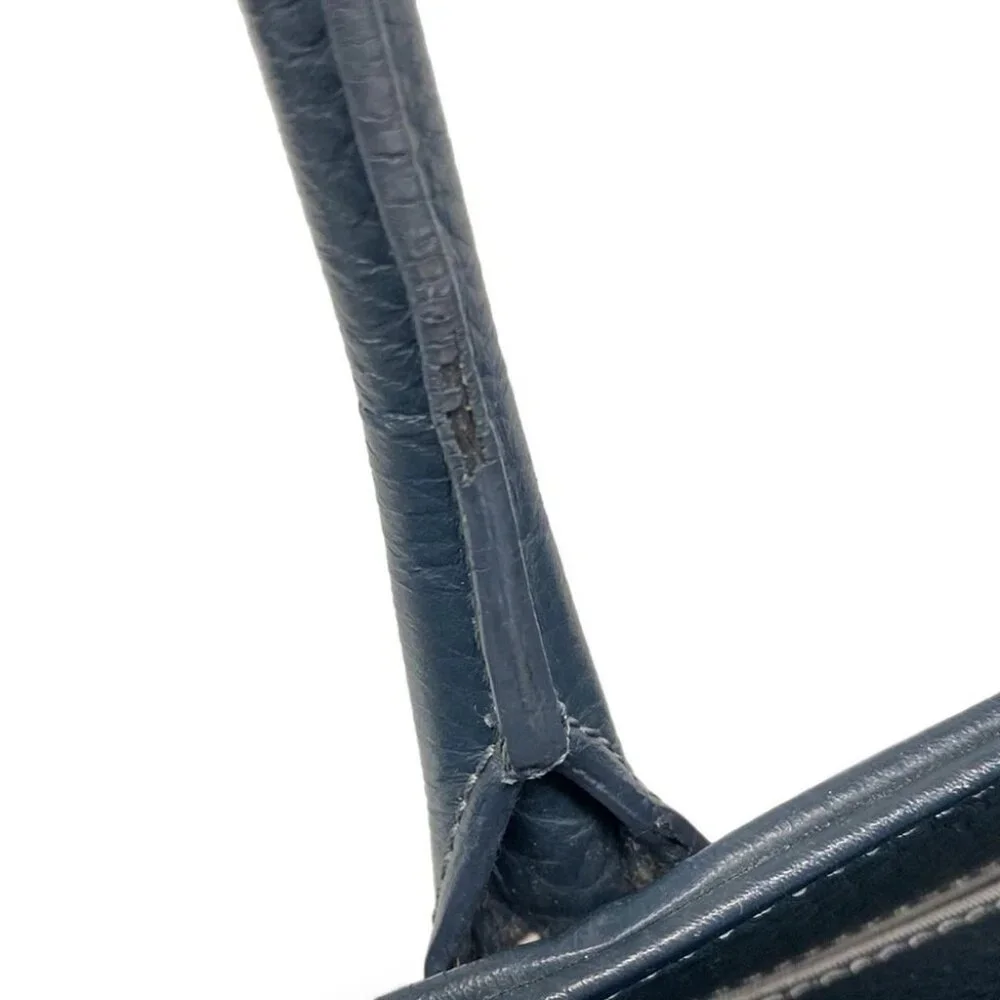 CHANEL Executive Tote Line - Blue Grained Calf Leather Tote Bag - Picture 7 of 14